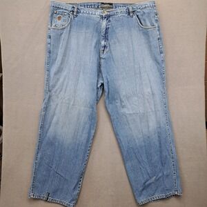 Rocawear Mens Jeans Size 50x32 Waist Light Wash Denim Relaxed Fit Pants